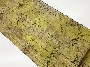 リサイクル　引箔竹模様織出し袋帯